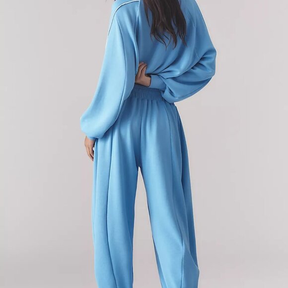 Daily Practice Blue‎ Joggers Drawstring Pull-On Elastic Ankle Pants – Women’s L - Picture 3 of 4